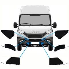 Krytky predného nárazníka pre Iveco Daily 2019- / Sada 10292