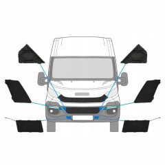 Krytky predného nárazníka pre Iveco Daily 2014-2019 / Sada 10293