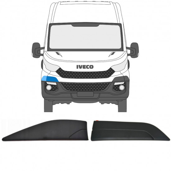 Lišta nárazníka + predného blatníka pre Iveco Daily 2014-2019 / Pravá / Sada 11844