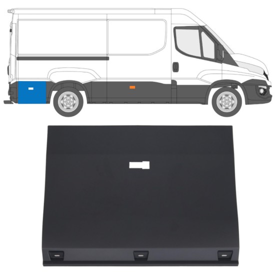 Zadná bočná lišta za kolesom pre Iveco Daily 2014-2019 / Vľavo = Vpravo (symetrické) 16660