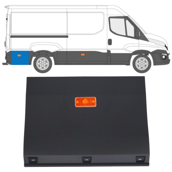Zadná bočná lišta za kolesom s lampou pre Iveco Daily 2014-2019 / Vľavo = Vpravo (symetrické) / Sada 16763
