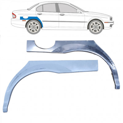 Lem zadného blatníka pre Jaguar X-Type 2001-2009 / Ľavá+Pravá / Sada 10475