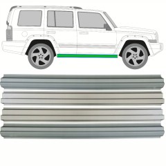 Opravný plech prahu + opravný plech vnútorného prahu pre Jeep Commander 2005-2010 / Vľavo = Vpravo (symetrické) / Sada 10500