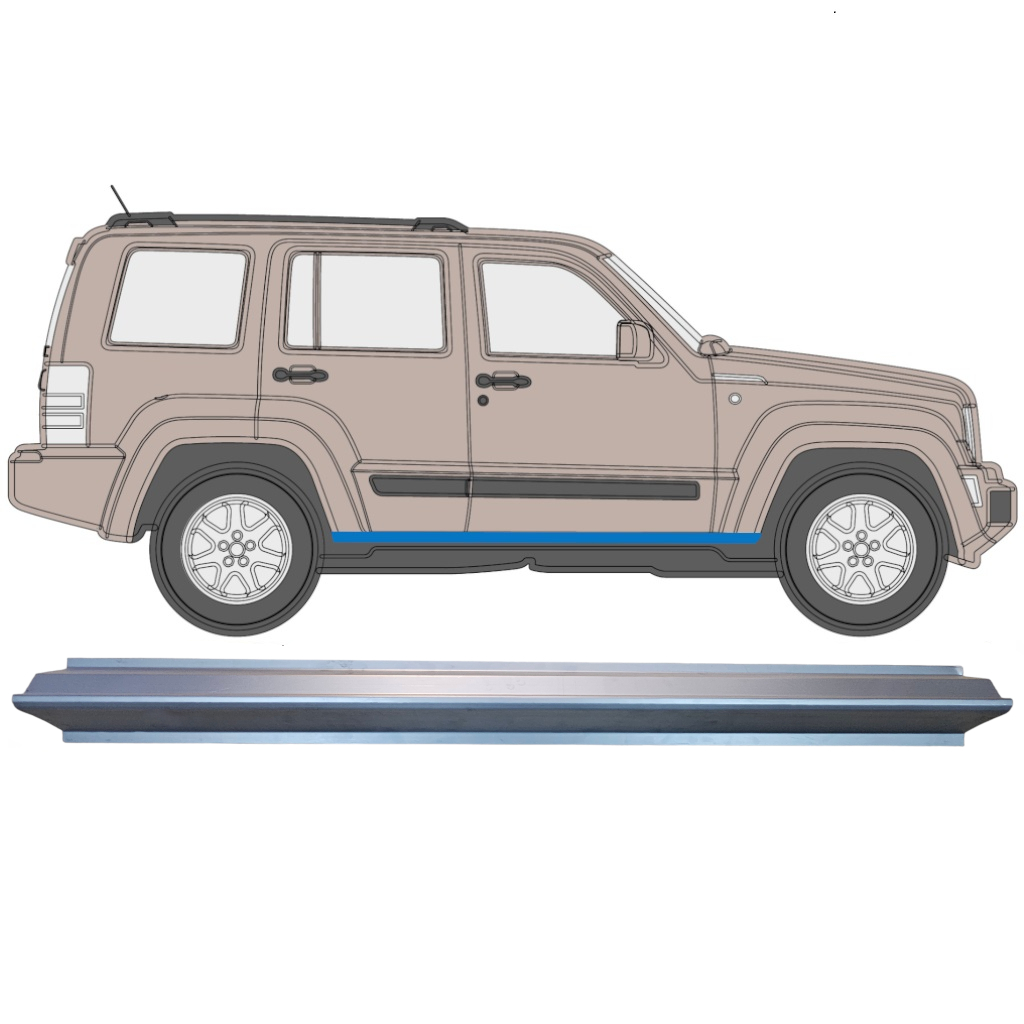 Opravný Plech Prahu Pre Jeep Liberty 2008-2013 / Vľavo = Vpravo (Symetrické) 7175