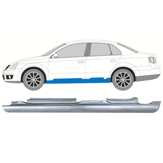 Kompletný prah pre Volkswagen Jetta 2005-2010 / Ľavý / SEDAN 17051