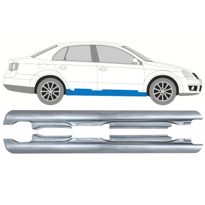 Kompletný prah pre Volkswagen Jetta 2005-2010 / Ľavá+Pravá / SEDAN 17052