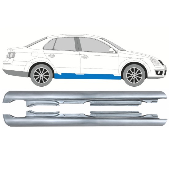 Kompletný prah pre Volkswagen Jetta 2005-2010 / Ľavá+Pravá / SEDAN 17052