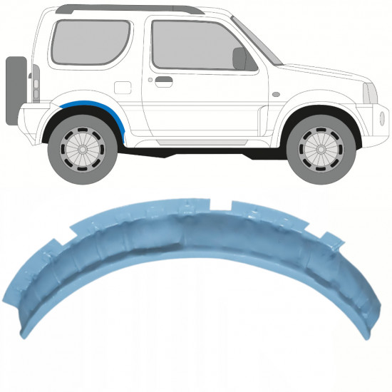Opravný plech zadného podbehu pre Suzuki Jimny 1998-2018 / Pravá 10230