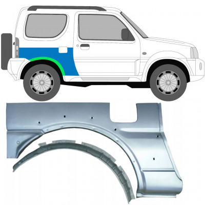 Lem zadného blatníka pre Suzuki Jimny 1998-2018 / Pravá / Sada 10233