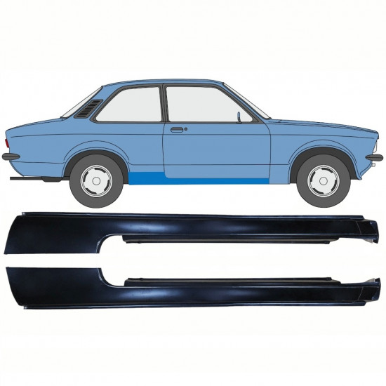 Opravný plech prahu pre Opel Kadett C 1973-1979 / Sada 11078