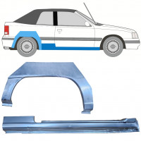 Opravný plech prahu + zadného blatníka pre Opel Kadett E 1987-1993  CABRIO / Pravá / Sada 12583