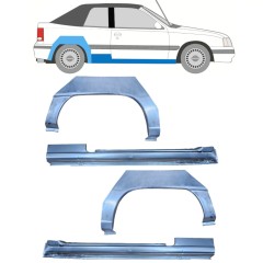Opravný plech prahu + zadného blatníka pre Opel Kadett E Astra 1984-1993 / CABRIO / Sada 12585