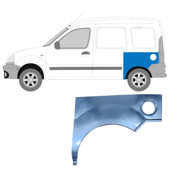 Lem zadného blatníka pre Renault Kangoo 1997-2008 / Ľavý 9127