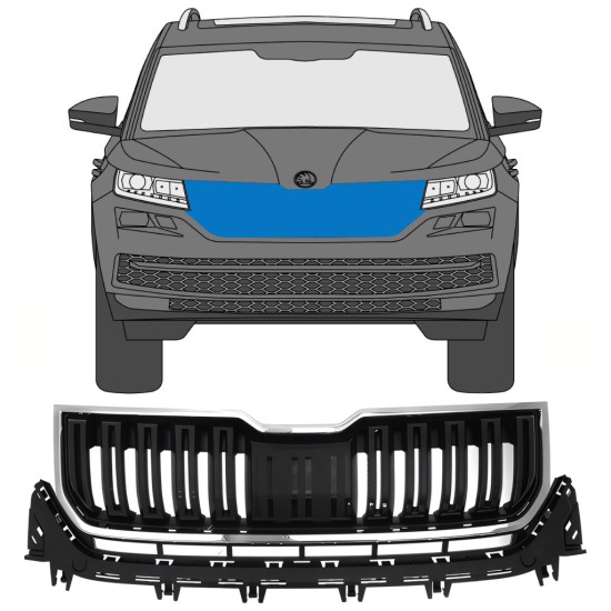 Mriežka pre Skoda Kodiaq 2016-2023 / Sada 7546