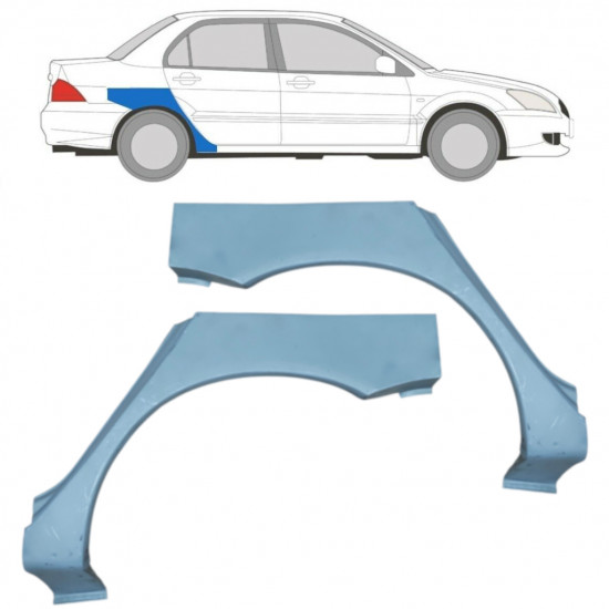 Lem zadného blatníka pre Mitsubishi Lancer 2003-2008 / Ľavá+Pravá / Sada 9210