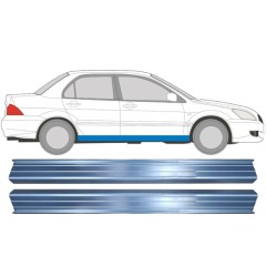 Opravný plech prahu pre Mitsubishi Lancer 2003-2008 / Ľavá+Pravá / Sada 11359