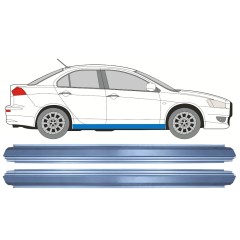 Opravný plech prahu pre Mitsubishi Lancer 2007-2017 / Vľavo = Vpravo (symetrické) / Sada 10489