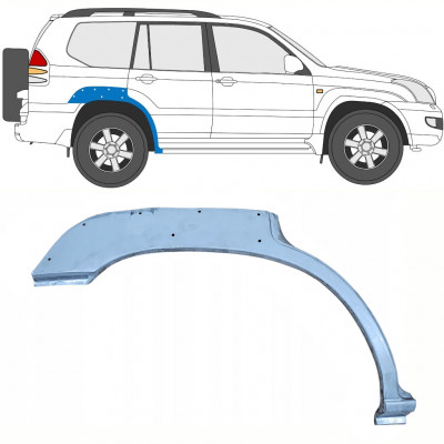 Opravný plech zadného blatníka s otvorom pre Toyota Land Cruiser 2003-2010 / Pravá 10212