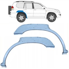 Opravný plech zadného blatníka s otvorom pre Toyota Land Cruiser J120 2003-2010 / Ľavá+Pravá / Sada 10214