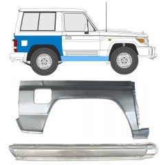 Celý prah + opravný plech zadného blatníka pre Toyota Land Cruiser J70 1984- / Pravá / Sada 11478