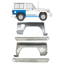 Celý prah + opravný plech zadného blatníka pre Toyota Land Cruiser J70 1984- / Sada 11480