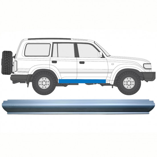 Opravný plech prahu pre Toyota Land Cruiser 1990-1996 / Vľavo = Vpravo (symetrické) 8514