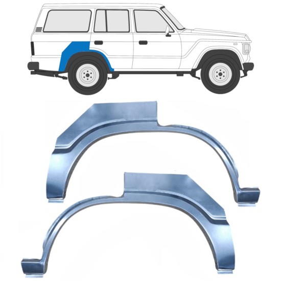 Lem zadného blatníka pre Toyota Land Cruiser J60 1980-1990 / Ľavá+Pravá / Sada 16147