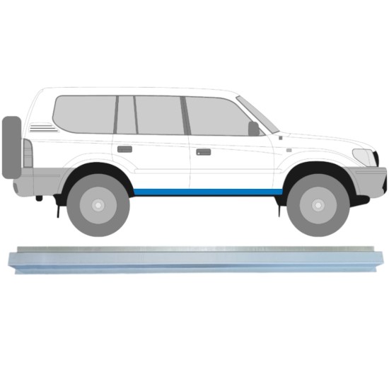 Opravný plech prahu vnútorný pre Toyota Land Cruiser J90 1996-2002 / Vľavo = Vpravo (symetrické) 14850 Opravný plech prahu vnútorný pre Toyota Land Cruiser J90 1996-2002 / Vľavo = Vpravo (symetrické) 14850