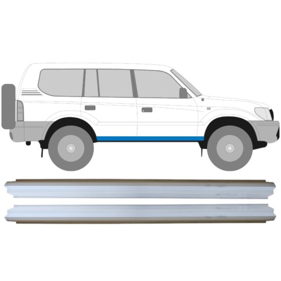Opravný plech prahu pre Toyota Land Cruiser J90 1996-2002 / Ľavá+Pravá / Sada 14849 Opravný plech prahu pre Toyota Land Cruiser J90 1996-2002 / Ľavá+Pravá / Sada 14849