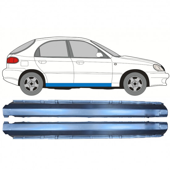 Opravný plech prahu pre Daewoo Lanos 1997-2008 / Ľavá+Pravá / Sada 9765