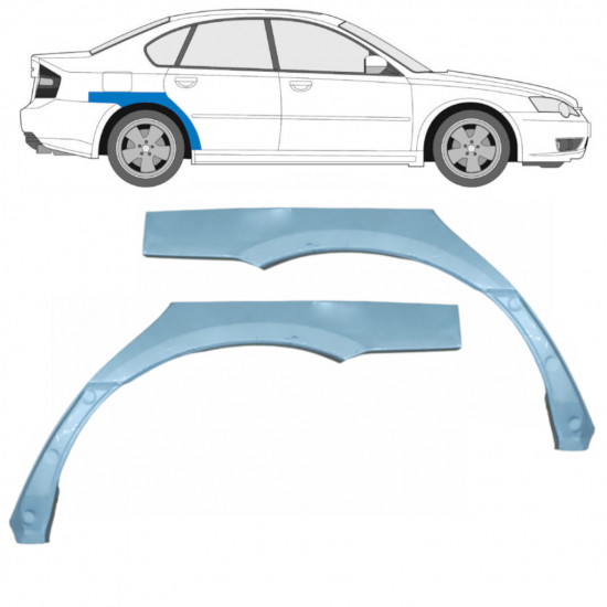 Lem zadného blatníka pre Subaru Legacy 2003-2009 / Ľavá+Pravá / Sada 9581