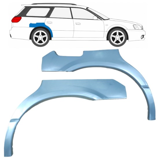Lem zadného blatníka pre Subaru Legacy 1998-2004 / Ľavá+Pravá / COMBI / SEDAN / Sada 9189