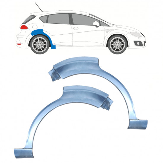 Lem zadného blatníka pre Seat Leon 2005-2012 / Ľavá+Pravá / Sada 9974