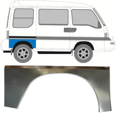 Lem zadného blatníka pre Subaru Libero 1983-1998 / Pravá 15049