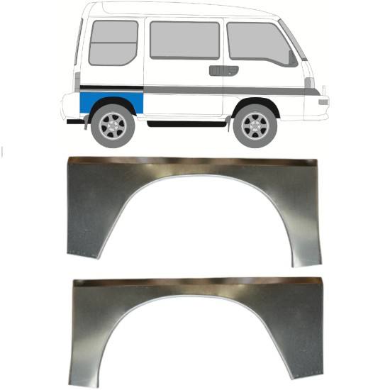 Lem zadného blatníka pre Subaru Libero 1983-1998 / Ľavá+Pravá / Sada 15051