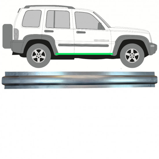 Opravný plech prahu vnútorný pre Jeep Liberty 2001-2008 / Vľavo = Vpravo (symetrické) 11492