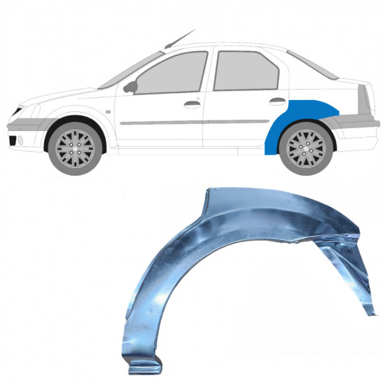 Lem zadného blatníka pre Dacia Logan 2004-2009 / Ľavý 8896