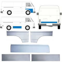Opravný plech dverí pre Volkswagen LT 1975-1996 / Ľavá+Pravá / Sada 12631
