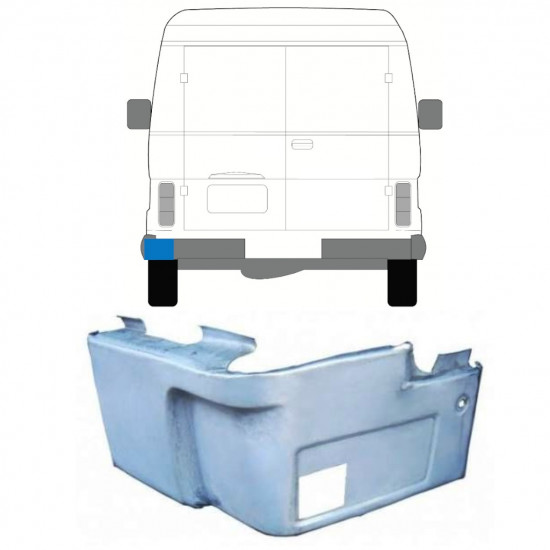 Opravný plech zadného rohu pre Volkswagen LT 1975-1996 / Ľavý 11653