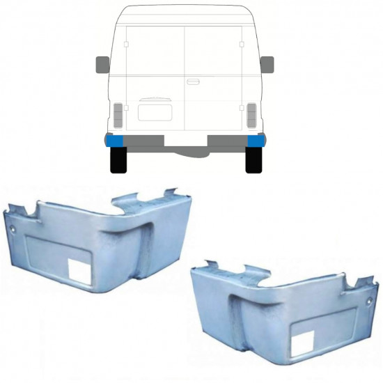 Opravný plech zadného rohu pre Volkswagen LT 1975-1996 / Sada 11654