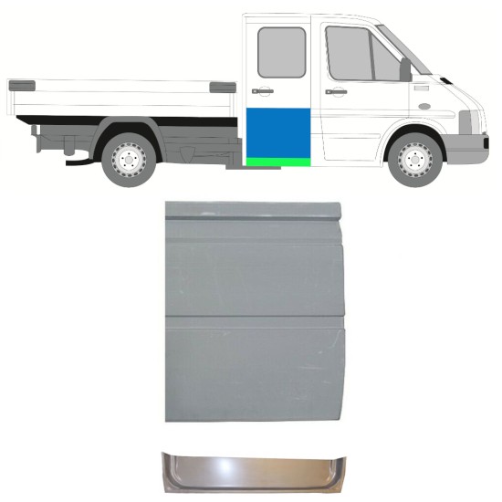 Opravný plech zadných dverí pre Volkswagen LT 1996-2005 / Vľavo = Vpravo (symetrické) 16587