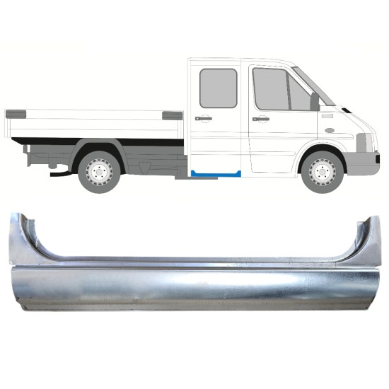 Opravný plech prahu zadných dverí pre Volkswagen LT 1996-2005 / Vľavo = Vpravo (symetrické) 16390