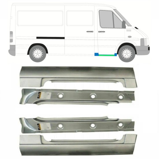 Opravný plech predného prahu vnútorný + vonkajší pre Volkswagen LT 1996-2005 / Ľavá+Pravá 16584