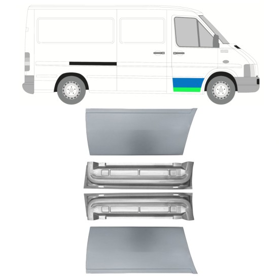 Opravný plech predných dverí vnútorný + vonkajší pre Volkswagen LT 1996-2005 / Ľavá+Pravá 16568