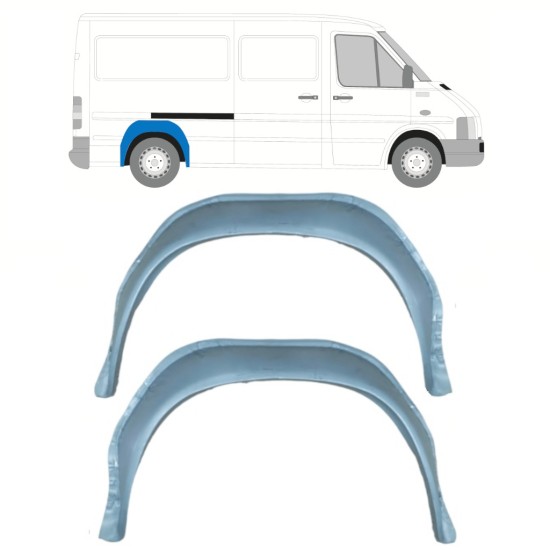 Vnútorná oprava zadného blatníka pre Volkswagen LT 1996-2005 / Vľavo = Vpravo (symetrické) / Sada 14177