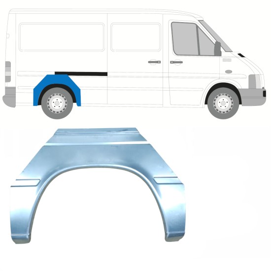 Lem zadného blatníka pre Volkswagen LT 1996-2005 / Vľavo = Vpravo (symetrické) 16598