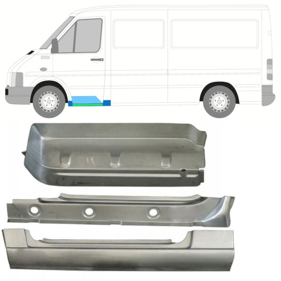Opravný plech vnútorného prahu + blatníka + predného schodu pre Volkswagen LT 1996-2005 / Ľavý 16572