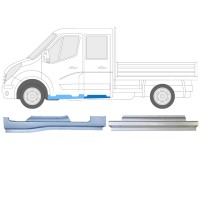 Opravný plech sada pre Renault Master 2010- / Ľavý / Dvojitá kabína / 14912