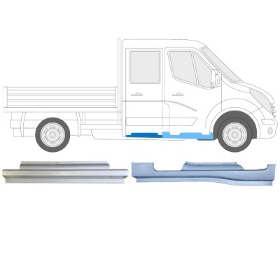 Opravný plech sada pre Renault Master 2010- / Pravá / Dvojitá kabína / 14911