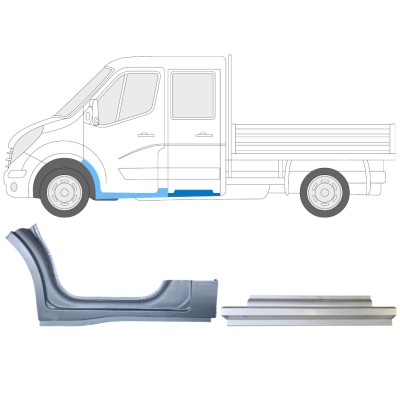 Opravný plech sada pre Renault Master 2010- / Ľavý / Dvojitá kabína / 14914